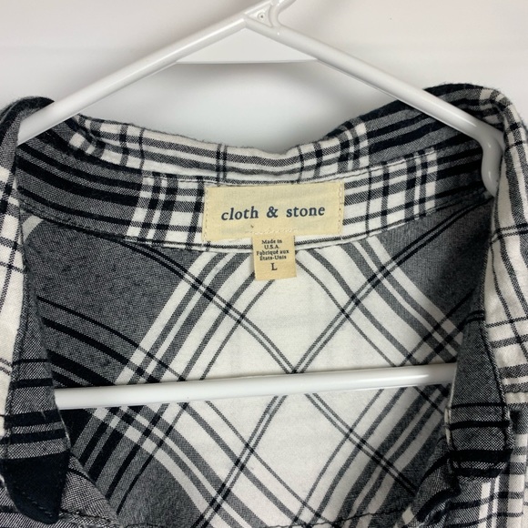 Cloth & Stone Katri Jumpsuit Black White Plaid - Picture 5 of 8